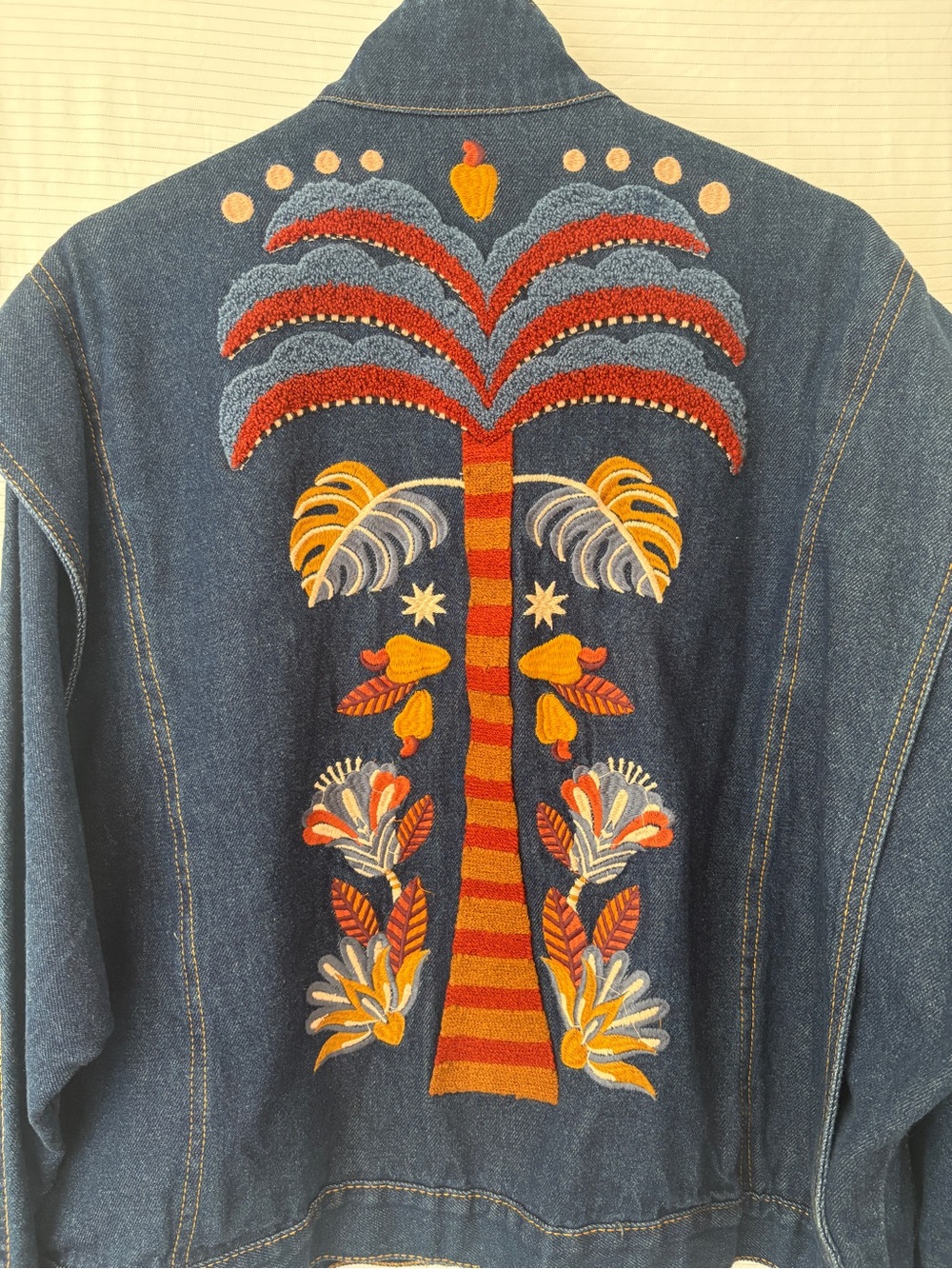 FARM RIO Embroidered Dark Blue Denim Jacket - RARE FIND - BRAND NEW - Picture 4 of 7